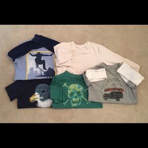 Gap Kids M (8)-Bundle of 5 Long Sleeve Boys Shirts